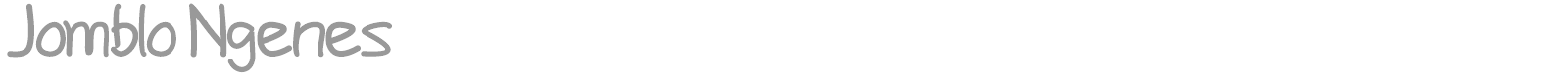 Jomblo Ngenes font preview